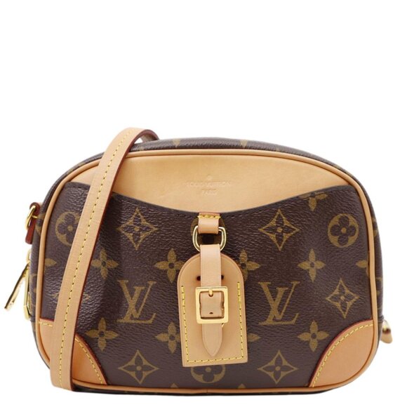 Louis Vuitton  Deauville Mini Monogram Canvas Shoulder Bag Brown - Picture 1 of 12